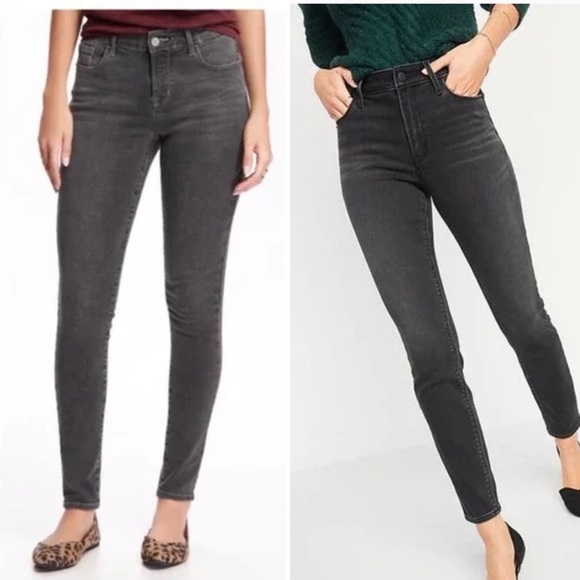 OLD NAVY Super Skinny mid-rise 12 regular blackish jeans - Picture 2 of 5